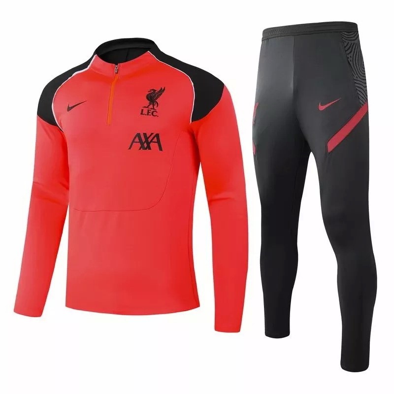 Survetement Football Liverpool 2021-22 Rouge Gris